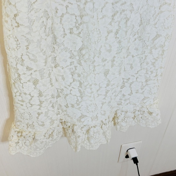 Anthropologie STORIA White Lace Learn to Love Bridal Party Rehearsal SZ Small - Picture 7 of 12